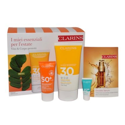 Clarins Body National Expert Set Sun Care Body Cream Spf 30 150Ml Sun Care Face Cream Spf 50 30Ml After Sun Balm Sample 8Ml