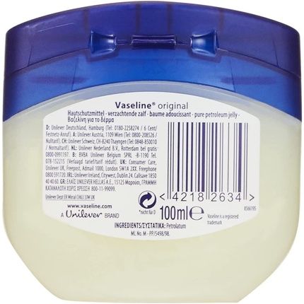 Vaseline Pure Petroleum Jelly Original 100Ml
