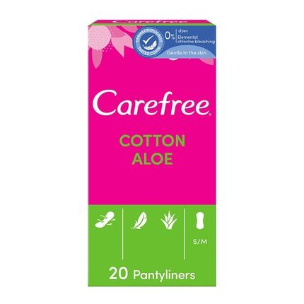 Carefree Panty Liners With Aloe 20 Count