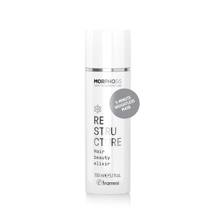 Framesi Morphosis Restructure Hair Beauty Elixir 5.1 Fl Oz - 5-Minute Weightless Mask Repairing Conditioner With Natural Ingredients - Color Safe