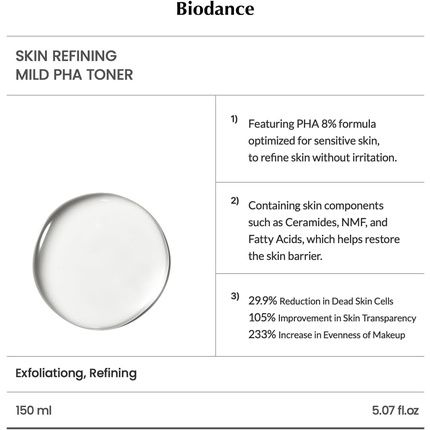 Biodance Skin Refining Mild Pha Toner Gentle Exfoliating Face Toner - Image 3