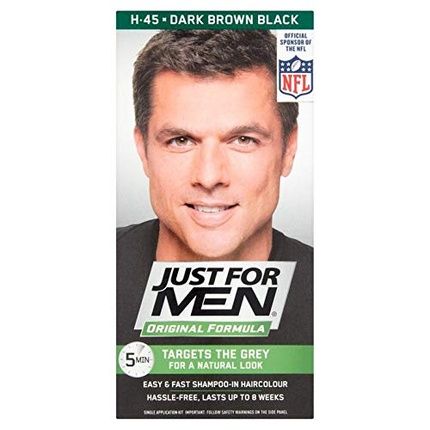 Just For Men Shampoo-In Color Gray Hair Color For Men - Dark Brown - Image 3