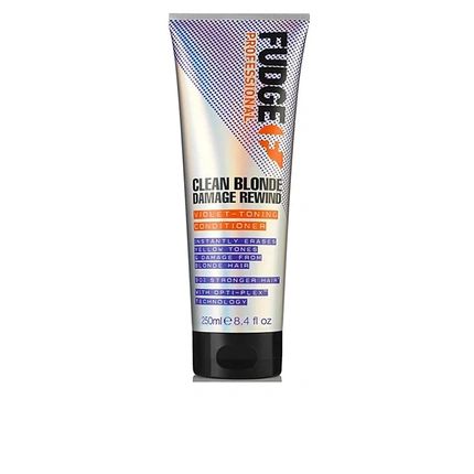 Fudge Professional Clean Blonde Damage Rewind Violettoning Conditioner 250Ml Toning Conditioner For Blonde Hair
