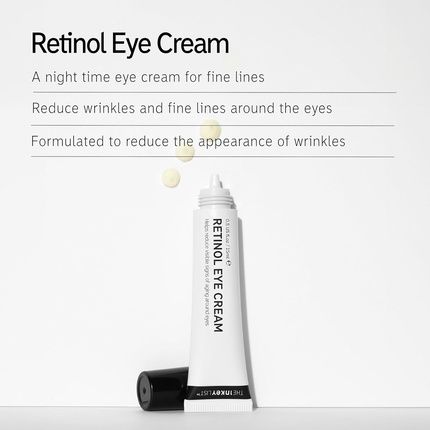 The Inkey List Retinol Eye Cream 15Ml - Reduces Wrinkles And Fine Lines