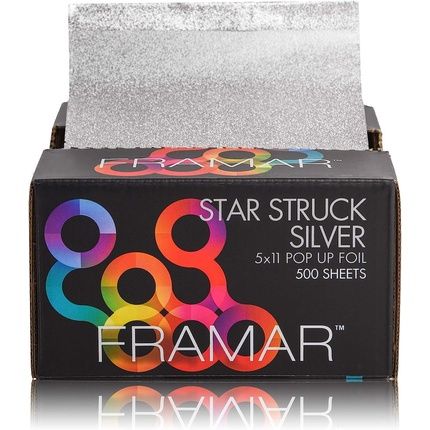 Framar Silver Embossed Pop Up Hair Foil For Highlighting And Coloring Hair