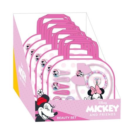 Minnie Beauty Set For Kids - Includes 5 Hair Ties, 1 Headband, 4 Hair Clips, 1 Bracelet, And 1 Ring - Original Product Designed In Spain