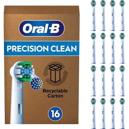Oral-B Pro Precision Clean Electric Toothbrush Head X-Shape And Angled Bristles 16 Count
