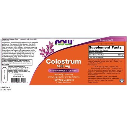 Colostrum 500Mg 120 Capsules