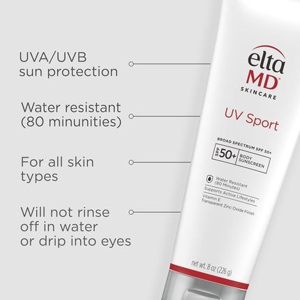 Eltamd Uv Sport Sunscreen Lotion Spf 50 Body Sunscreen Water And Sweat Resistant