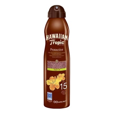 Hawaiian Tropic Protective Dry Argan Oil Continuous Spray Spf 15 177Ml