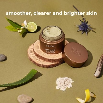Inika Detoxifying Clay Mask For Smoother, Clearer, Brighter Skin