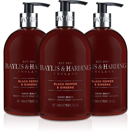 Baylis & Harding Men'S Hand Wash Black Pepper And Ginseng 500Ml