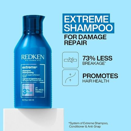 Redken Extreme Shampoo For Damaged And Dry Hair With Protein 500Ml - Image 3