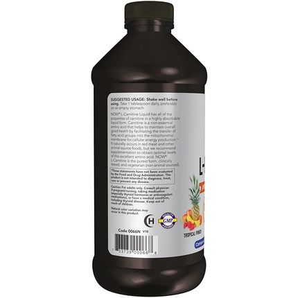 Now Nf L-Carnitine Liquid Tropical 473Ml - Image 3