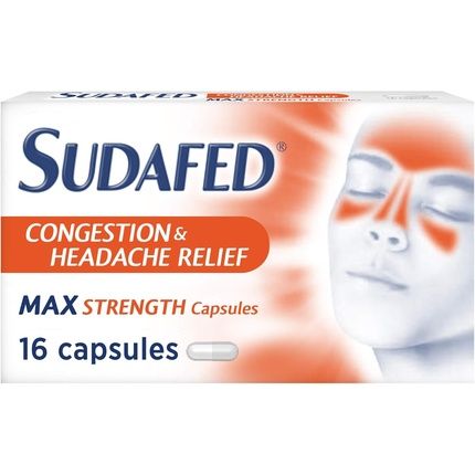 Sudafed Congestion Headache Relief Max Strength 16 Tablets