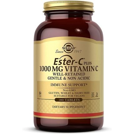 Solgar Ester-C Plus 1000 Mg Vitamin C Ascorbate Complex, 180 Tablets - Gentle