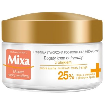 Mixa Expert Sensitive Skin Rich Nourishing Cream With Oil For Sensitive And Dry Skin 50Ml