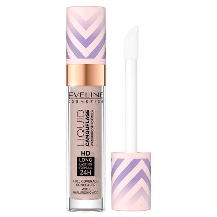 Eveline Liquid Camouflage Hd Waterproof Concealer With Hyaluronic Acid 04 Light Almond 7.5Ml