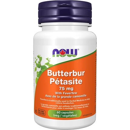 Now Foods Butterbur With Feverfew Vegetarian Capsules 60 Count