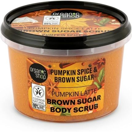 Organic Shop Pumpkin Spice Latte Body Scrub Brown Sugar 250Ml