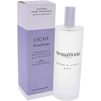 Aromaworks - Light Room And Linen Mist - Petitgrain And Lavender - Natural Home