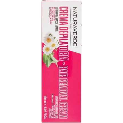 Naturaverde Ultra Fast Hair Removal Cream With Aloe Vera And Chamomile 150Ml - Image 3