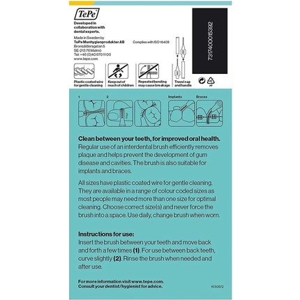 Tepe Interdental Brushes Fine Yellow 0.7Mm