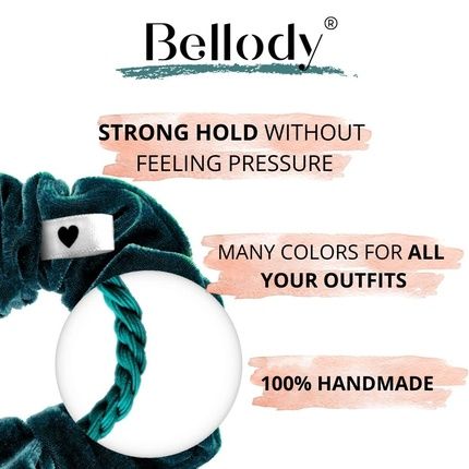 Bellody Scrunchies Velvet Strong Hold Exclusive Colors Quetzal Green - Image 3
