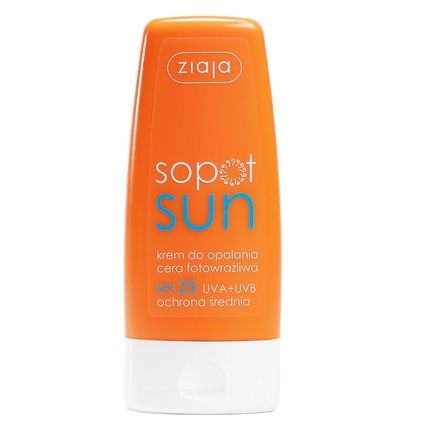 Sopot Sun Sunscreen Cream For Sensitive Skin Spf 25 60Ml