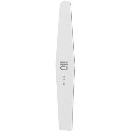 T4B Ilu Double-Sided White Nail File For Manicure And Pedicure Trapezoid Shape 100/180 Grit