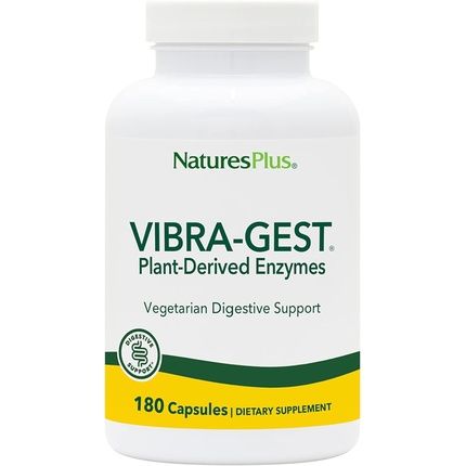 Naturesplus Vibra-Gest Vegetarian Digestive Support Supplement With Probiotics 180 Capsules
