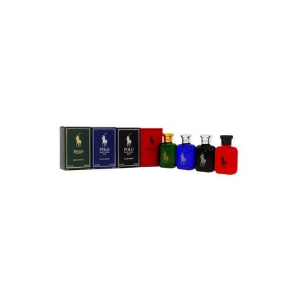 Ralph Lauren Polo Collection Set - Green, Blue, Red, And Black Eau De Toilette 15Ml Each