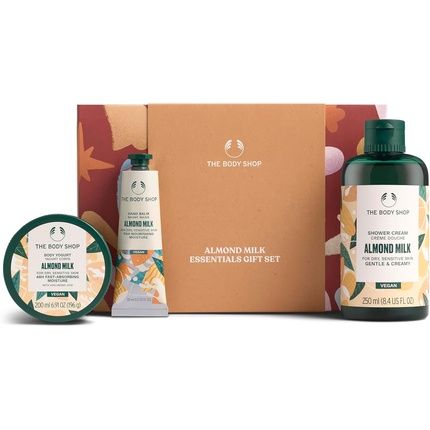 The Body Shop Almond Milk Essentials Gift Set Shower Cream 250Ml Body Yogurt