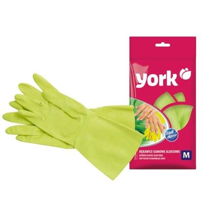 York Aloe Rubber Gloves Size L 1 Pair
