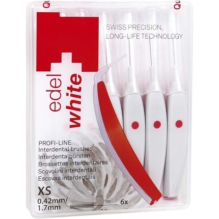 Edel White Interdental Brushes Xs White 6 Brushes 0.42Mm