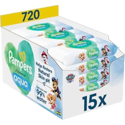 Pampers Harmonie Aqua Baby Wipes 720 Count