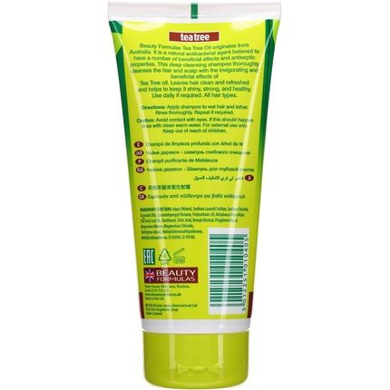 Beauty Formulas Australian Tea Tree Deep Cleansing Shampoo 200Ml