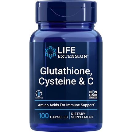 Life Extension Glutathione Cysteine & C Vegetarian Capsules 100