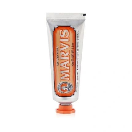 Marvis Ginger Mint Toothpaste With Gentle Spicy Ginger And Mint 25Ml - Travel Size With Fluoride