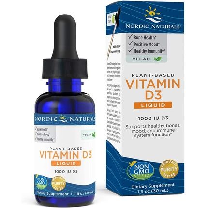 Nordic Naturals Plant-Based Vitamin D3 Liquid 1000 Iu 1 Oz