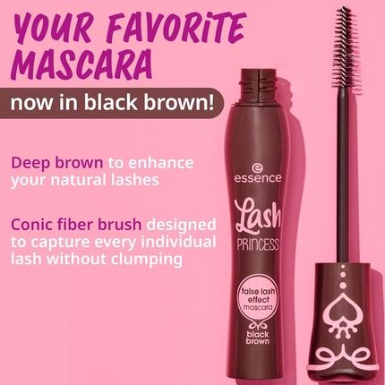 Essence Lash Princess False Lash Effect Mascara Black Brown - Image 3