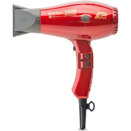 Parlux 3500 Supercompact Ceramic + Ionic Professional Hair Dryer Red