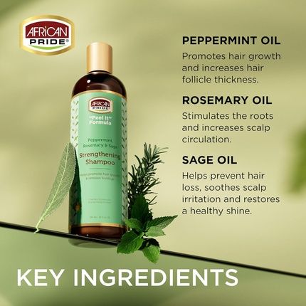 African Pride Feel It Formula Strengthening Shampoo 12 Fl Oz