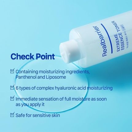 Real Barrier Extreme Essence Toner Light 6.76 Fl Oz With Hyaluronic Acid And Panthenol