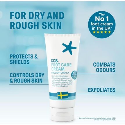 Ccs Professional Foot Care Cream 175Ml Moisturize And Protect Dry Callused Feet 10% Urea Eucalyptus Oil Clinically Tested Suitable For Diabetics