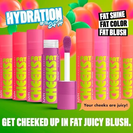 Nyx Professional Makeup Fat Cheeks Juicy Blush Liquid Blush Up To 12H Wear - Image 3