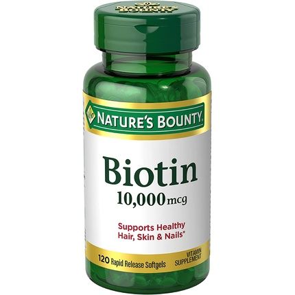 Nature'S Bounty Biotin Supports Healthy Hair Skin And Nails 10000Mcg Rapid Release Softgels 120 Count