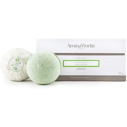Aromaworks - Inspire Aromabomb Duo - Bergamot And Black Pepper - Essential Oils