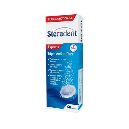 Steradent Triple Action Plus Standard 60 Tablets