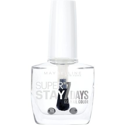 Maybelline New York Super Stay Nail Polish Forever Strong 7 Days Finish Gel Nail Polish 25 Crystal Clear Transparent Gloss Ultra Strong Hold 10Ml